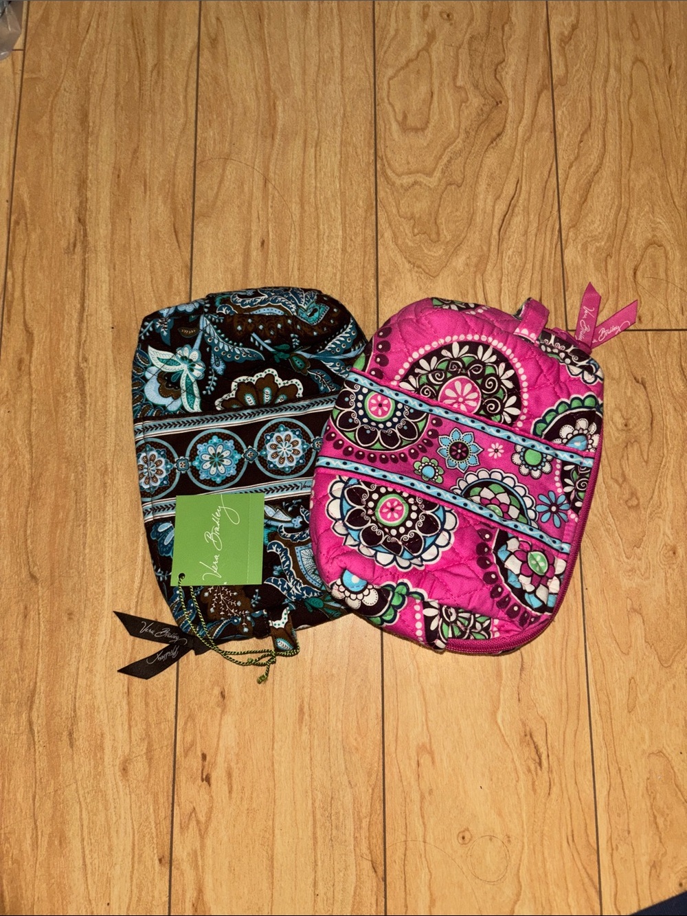 Vera Bradley Pink & Teal Paisley Quilted Bags